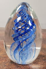 Crystal Essence Egg with Blue in Spiral