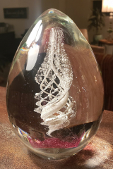 Crystal Essence Egg with Maroon