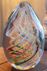 Crystal Essence Egg with Multicolor in Spiral