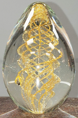 Crystal Essence Egg with Orange in Spiral