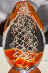 Crystal Essence Egg with Orange and White