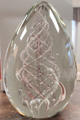 Crystal Essence Egg with Pink in Spiral