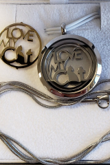 Hinged I Love My Cat Pendant