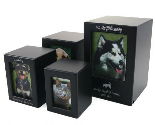 Black MDF Photo Urn