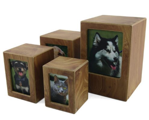Natural Wood MDF Photo Urn