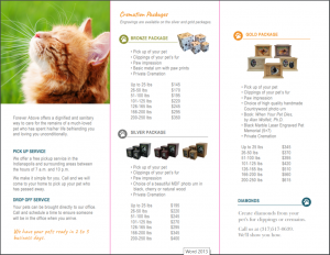 Private Pet Cremation Packages & Pricing